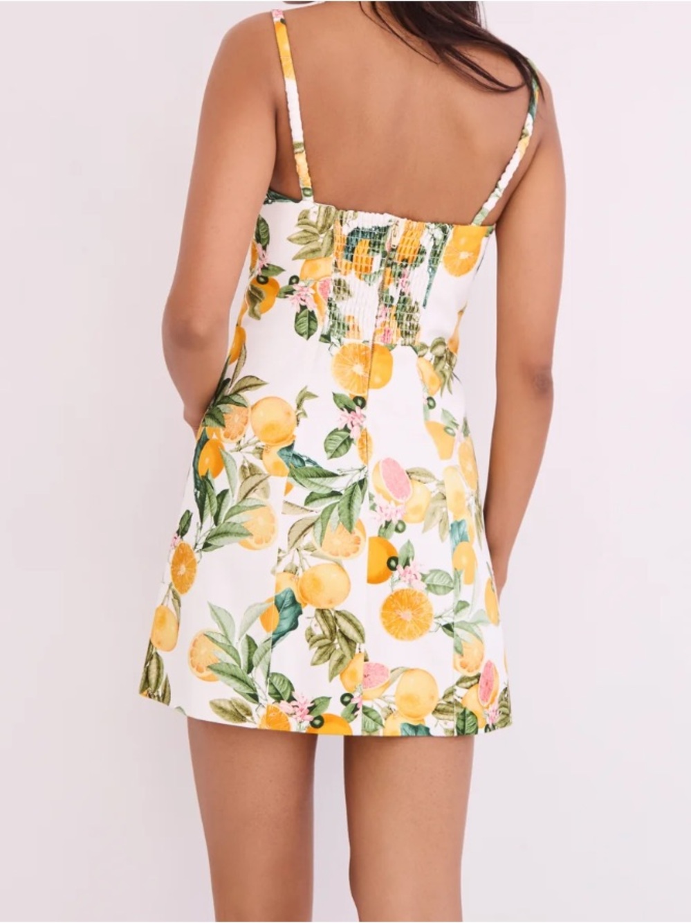 CLAUDINE MINI DRESS IN CARA CARA CITRUS